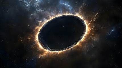 Wall Mural - Cosmic ring structure in deep space.