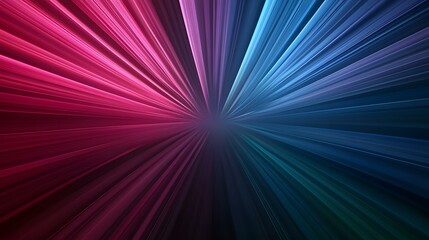 Wall Mural - the image contains an abstract design of radiating lines. the lines are vibrant pink and blue, conve