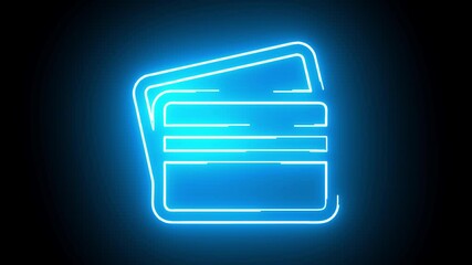 Web interface icon neon animation