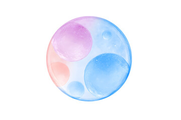 Wall Mural - pastel color soup bubble in watercolor style isolated on white background
