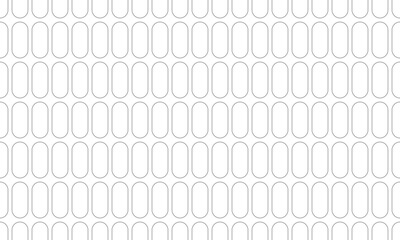 Wall Mural - simple grey outline rounded rectangle seamless pattern. vector repeating texture.