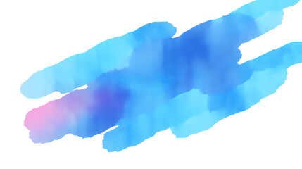 Wall Mural - Watercolor background with abstract blurred brush strokes and stains on white background