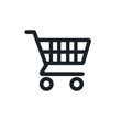 © Saifur Rahman - Minimalist Shopping Cart Vector Icon Logo Silhouette Design