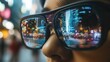 © zui - Nightscape Reflection, A Neon City Seen Through Futuristic Eyewear