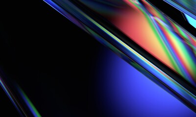 Wall Mural - abstract iridescent background design, 3d render