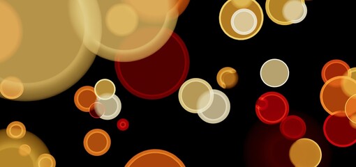 Poster - Abstract background with red and gold circles. Perfect for presentations or websites.