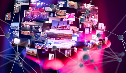 Fototapete - streaming data picture video material