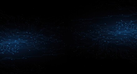 Interwoven networks glow against the void circuits pulse