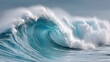 © PRASANNAPIX - Blue ocean wave. Big waves breaking on an reef along.