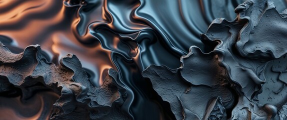 Wall Mural - dark petrol and charcoal color abstract background
