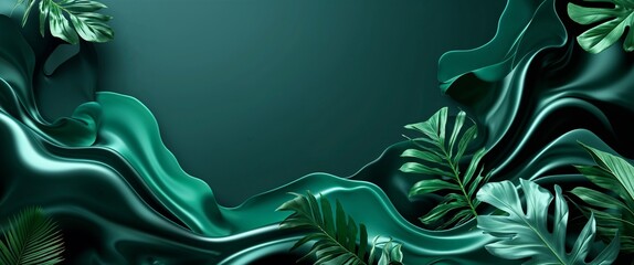 Wall Mural - dark petrol and forest green color abstract background