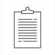 © Nuri - Clipboard icon vector. Task line icon symbol vector illustration