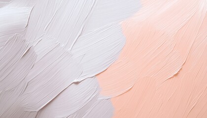Poster - Abstract Background of White and Peach Colored Paint Texture with Brush Strokes Minimalist Aesthetic for Interior Design and Creative Projects