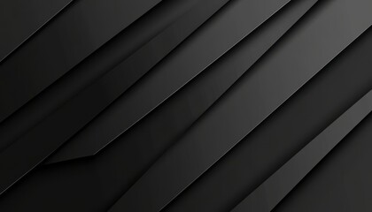 Fototapete - Abstract Dark Geometric Background with Diagonal Lines Black Gray and Shadow for Modern Designs Wallpaper and Digital Art