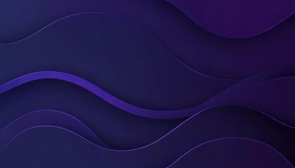 Fototapete - Abstract Dark Purple Wavy Layers Background Texture with Gradient Overlay Elegant Modern Design for Decoration Element and Presentation Backdrop