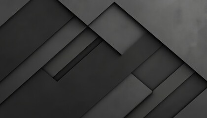Fototapete - Abstract Geometric Background with Dark Gray Tones Featuring a Layered Diagonal Pattern for Modern Design and Creative Textured Wallpapers