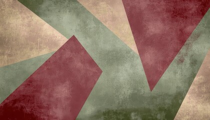 Poster - Abstract Geometric Composition with Intersecting Triangles in Earthy Tones Creating a Textured Background With a Modern Artistic Feel Suitable for Wallpapers and Decorative Designs