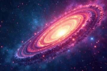 Wall Mural - abstract swirling nebula, cosmic seamless loop , pink, backdrop, purple