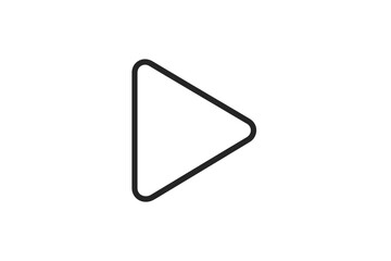 Wall Mural - vector illustration of a play button symbol in a minimalist design used for media applications and e