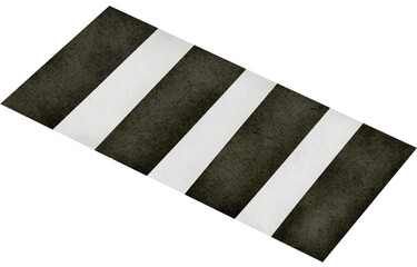 crosswalk watercolor texture cute illustration with transparent background