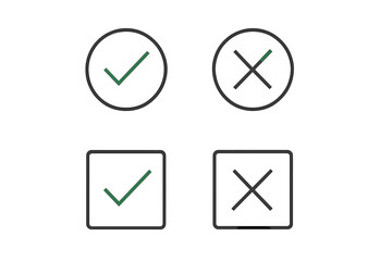 Wall Mural - vector illustration icons representing positive and negative symbols for various uses in design and 