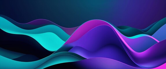 Wall Mural - dark neon teal and neon violet color abstract background