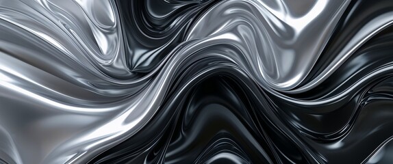 Wall Mural - dark silver and obsidian black color abstract background