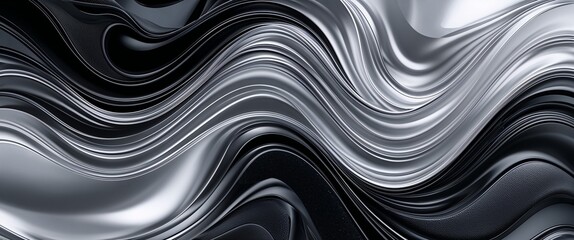 Wall Mural - elegant silver and black onyx color abstract background