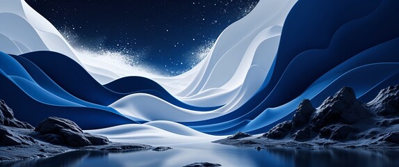 Wall Mural - powerful midnight blue and snow white color abstract background