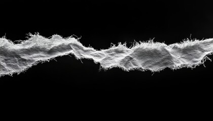 Fototapete - Abstract Swarm of White Particles Flowing on a Black Background in a Dynamic Wave