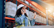 © Jessy25/peopleimages.com - Woman, phone call and confused at warehouse for logistics with lost order, mistake or stress with storage job. Person, smartphone and frustrated with contact, shock or worry for supply chain at plant
