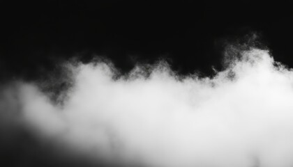 Aufkleber - Abstract White Smoke Texture on Dark Background Creates Atmospheric Effect