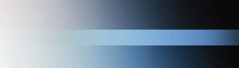 Aufkleber - Horizontal Gradient with Light Blue Stripe from White to Dark Blue and Black Modern Abstract Background