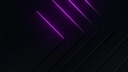 Wall Mural - This stock motion graphics video includes a clip of a Purple Neon Lines Loop