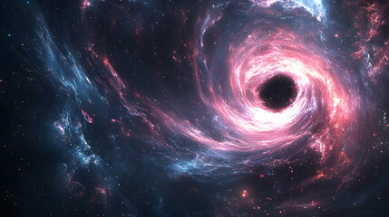 Wall Mural - Colorful swirling cosmic vortex in deep space.