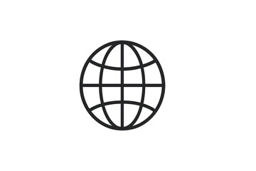 Wall Mural - conceptual vector illustration of a globe icon representing global connectivity and world geography