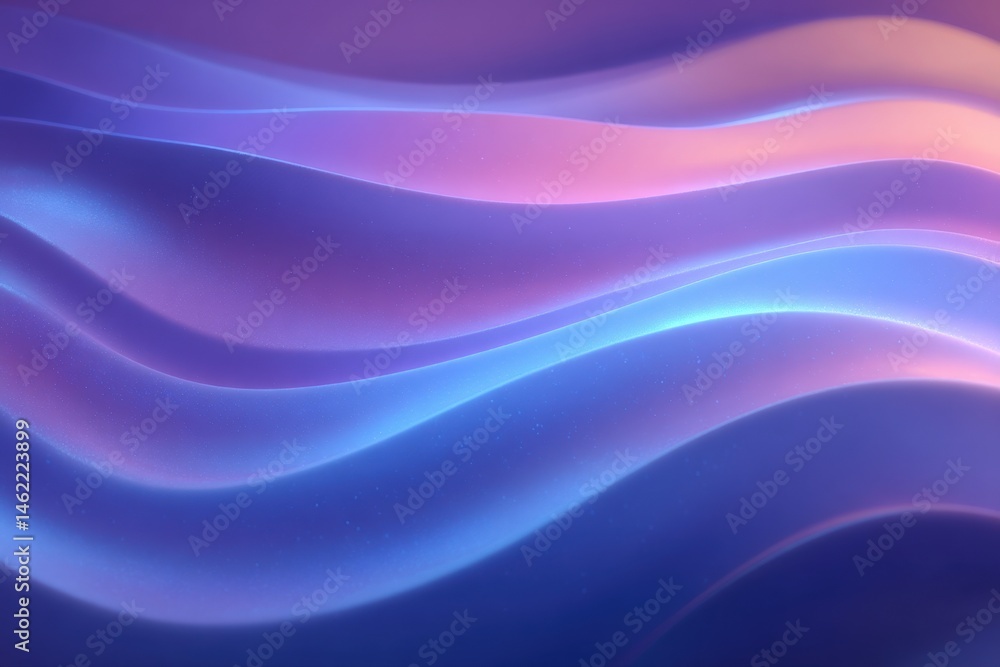 Soft curves blend shades of purple and blue, creating a dynamic and tranquil atmosphere. The flowing patterns evoke a sense of movement and serenity, perfect for digital backgrounds.