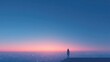 © Сергей Захаров - silhouette of person standing on high platform overlooking sprawling city at dusk encapsulating theme of inequality