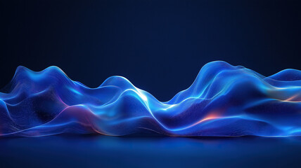 Wall Mural - abstract blue bokeh glow filling the background with a smooth and tranquil lighting effect