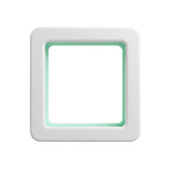 Wall Mural - Minimalist square frame with rounded corners and soft color palette design