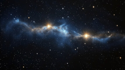 Wall Mural - Shimmering stars twinkling in the quiet night sky against a vast and deep black background