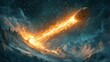 © MABRUR - Fiery meteor hurtling towards icy mountains