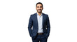 © DEGE - Professional headshot of smiling businessman in suit jacket on white background for corporate website on transparent background