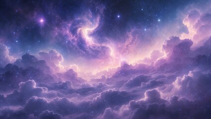ethereal cosmic scene featuring colorful galaxy, space, and starry sky for celestial concept backgro