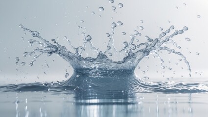 Wall Mural - liquid wave and splash on white surface