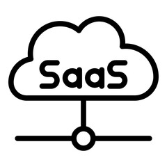 Wall Mural - saas vector line icon design