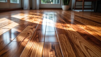 Aufkleber - Wood flooring that captures window light