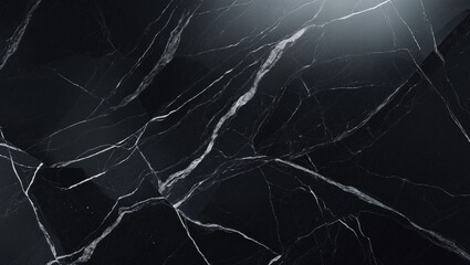 Aufkleber - Modern black granite marble wall with intricate tracery and gold accents for upscale interior decor