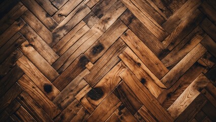Aufkleber - Detailed high-res image of herringbone hardwood floor design