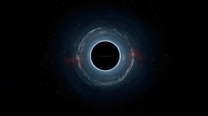 Wall Mural - cosmic abyss black hole swirls red blue interstellar phenomenon gravity's embrace colorful space vor
